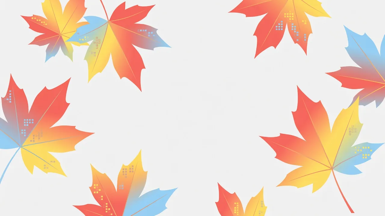 紅葉をモチーフにしたイラスト