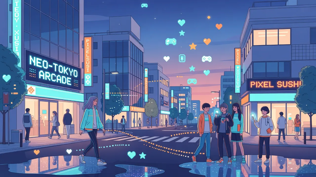 東京の街並みを描いたイラスト